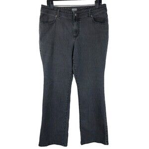 Additions by Chicos Platinum Denim Size 2 Short Bootcut Black